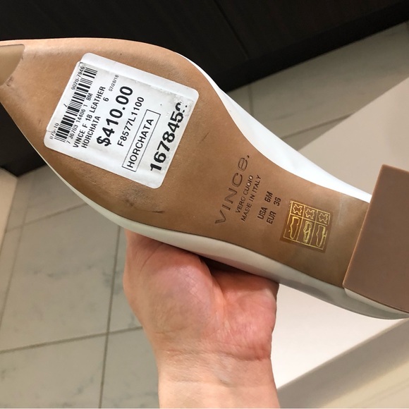 Vince White Leather Mules - Picture 2 of 3